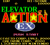 Elevator Action EX title screen for GameBoy Color